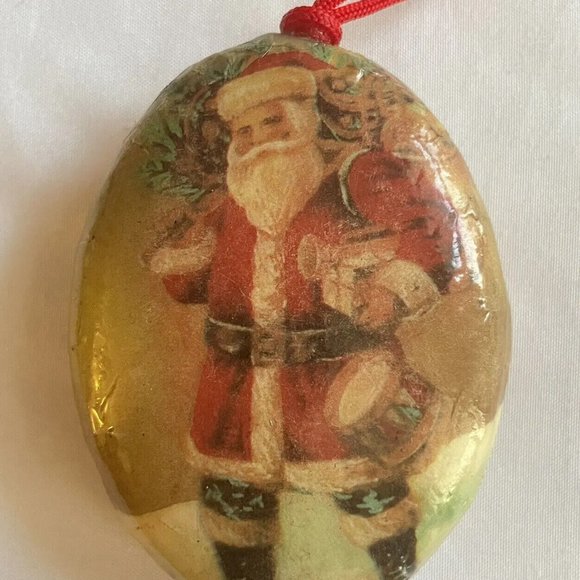 Vintage Victorian Old World Paper Mache Holiday Ornaments, set of 4 - Picture 6 of 13